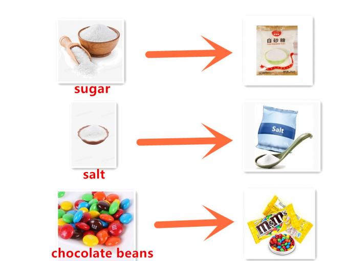 Embalador automático del bolso de la máquina de rellenar de la bolsita del gránulo de las palomitas de Coffe de la sal del cereal de la harina de avena 1